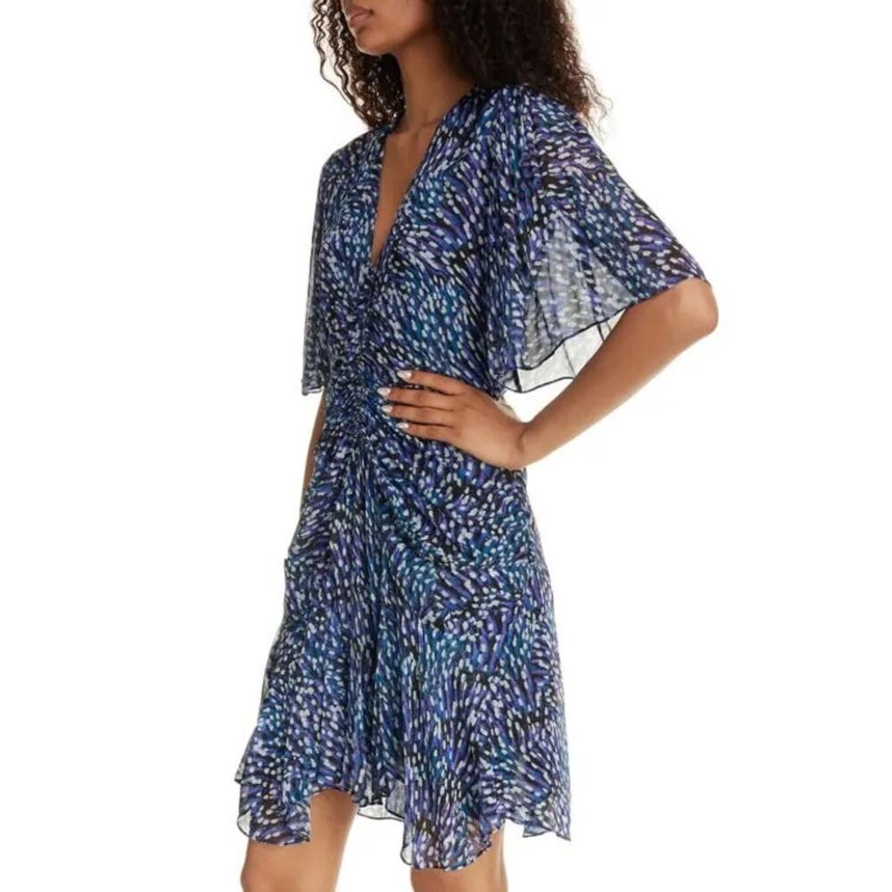 Isabel Marant Etoile NWT Vivienne Printed Muslin Mini Dress 34 EU 2 US